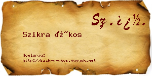 Szikra Ákos névjegykártya